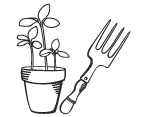 Image d'outils de jardinage